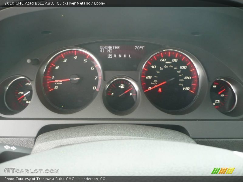 Quicksilver Metallic / Ebony 2010 GMC Acadia SLE AWD