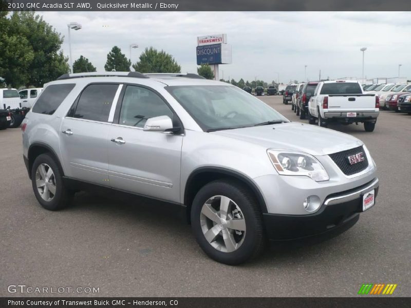 Quicksilver Metallic / Ebony 2010 GMC Acadia SLT AWD