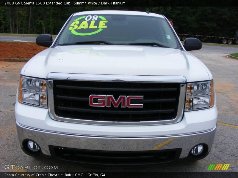 Summit White / Dark Titanium 2008 GMC Sierra 1500 Extended Cab