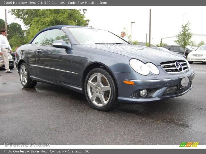 Cadet Blue Metallic / Stone 2006 Mercedes-Benz CLK 500 Cabriolet