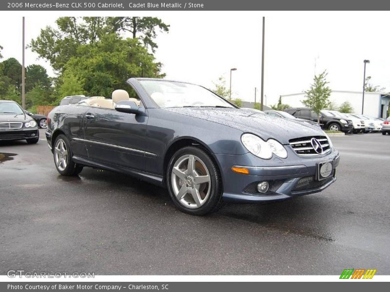 Cadet Blue Metallic / Stone 2006 Mercedes-Benz CLK 500 Cabriolet