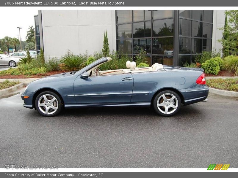 Cadet Blue Metallic / Stone 2006 Mercedes-Benz CLK 500 Cabriolet
