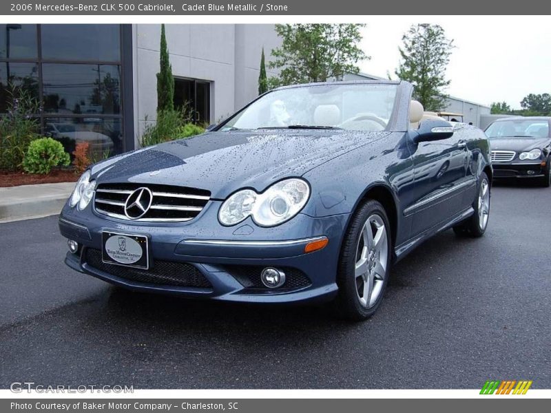 Cadet Blue Metallic / Stone 2006 Mercedes-Benz CLK 500 Cabriolet
