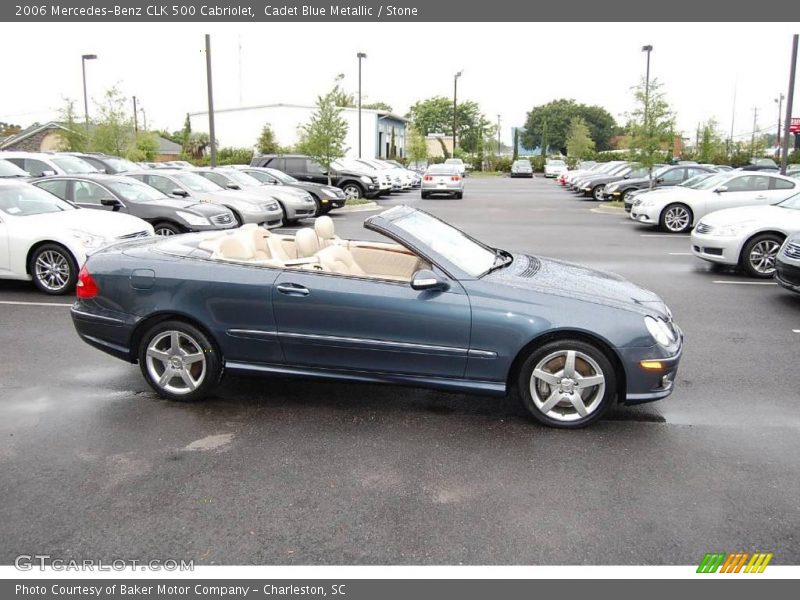 Cadet Blue Metallic / Stone 2006 Mercedes-Benz CLK 500 Cabriolet