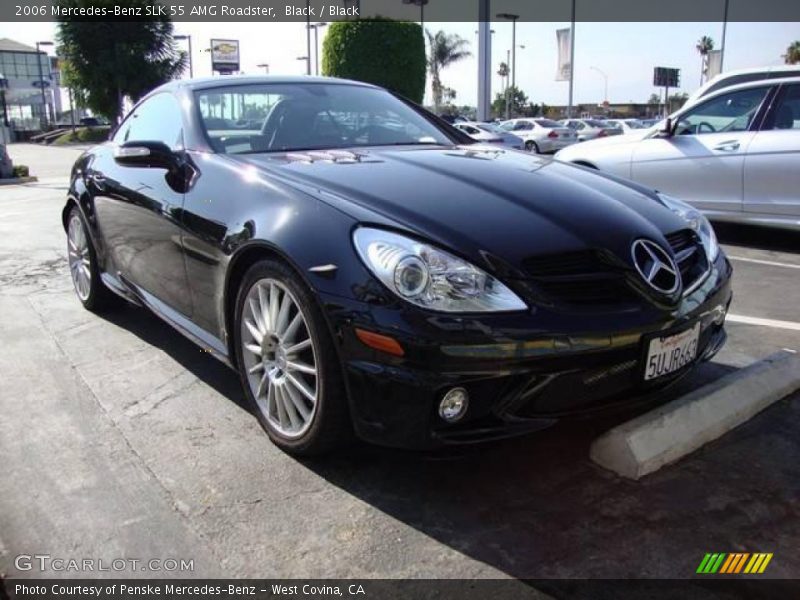 Black / Black 2006 Mercedes-Benz SLK 55 AMG Roadster
