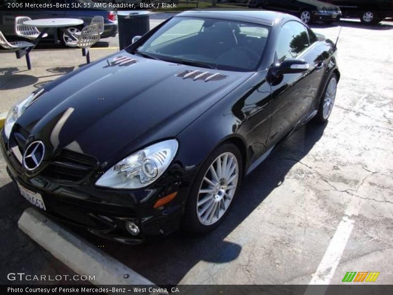 Black / Black 2006 Mercedes-Benz SLK 55 AMG Roadster