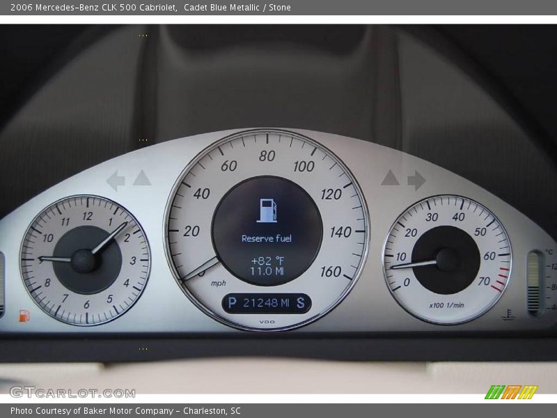 Cadet Blue Metallic / Stone 2006 Mercedes-Benz CLK 500 Cabriolet
