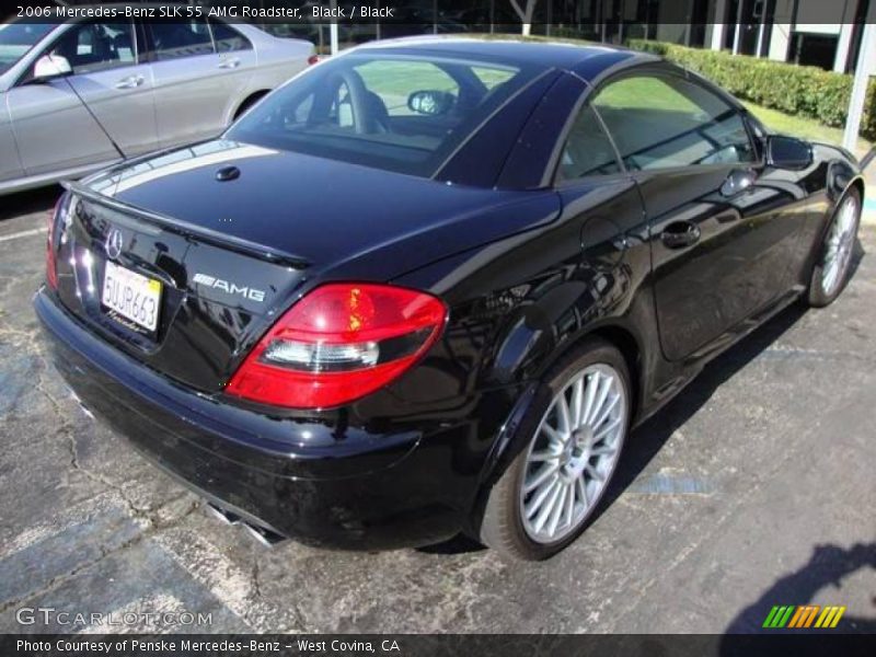Black / Black 2006 Mercedes-Benz SLK 55 AMG Roadster