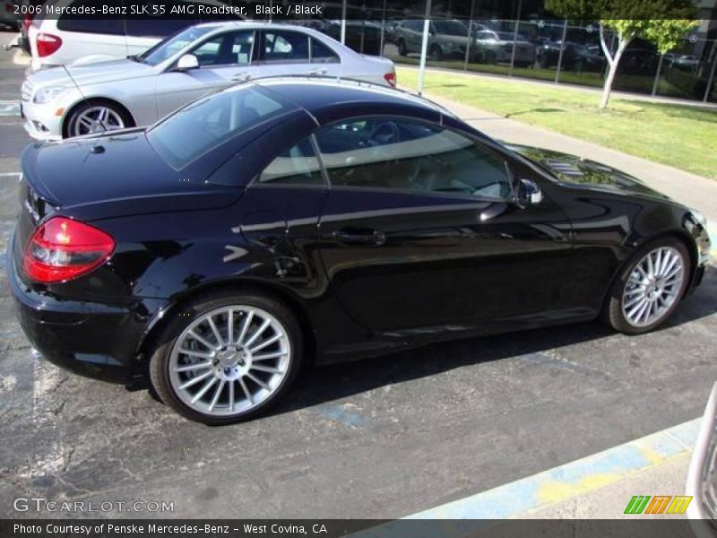 Black / Black 2006 Mercedes-Benz SLK 55 AMG Roadster