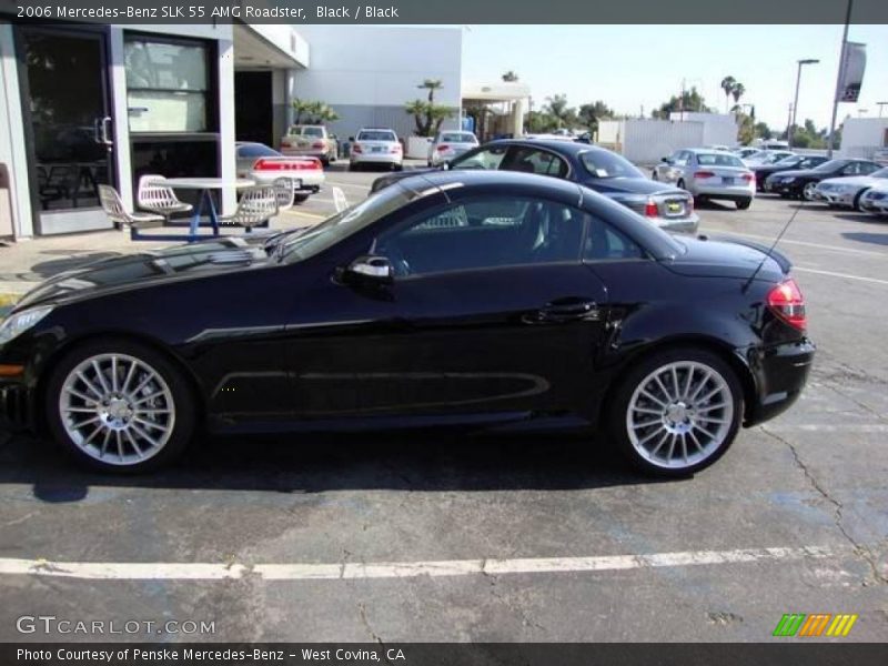 Black / Black 2006 Mercedes-Benz SLK 55 AMG Roadster