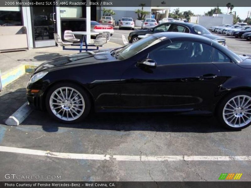 Black / Black 2006 Mercedes-Benz SLK 55 AMG Roadster