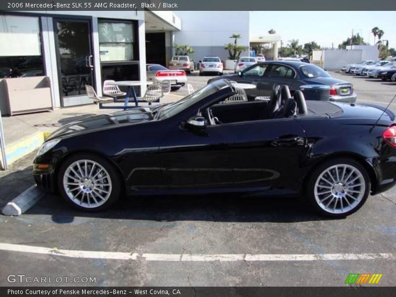 Black / Black 2006 Mercedes-Benz SLK 55 AMG Roadster