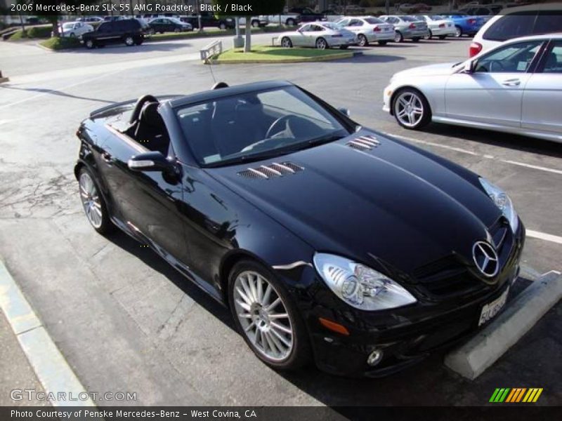 Black / Black 2006 Mercedes-Benz SLK 55 AMG Roadster