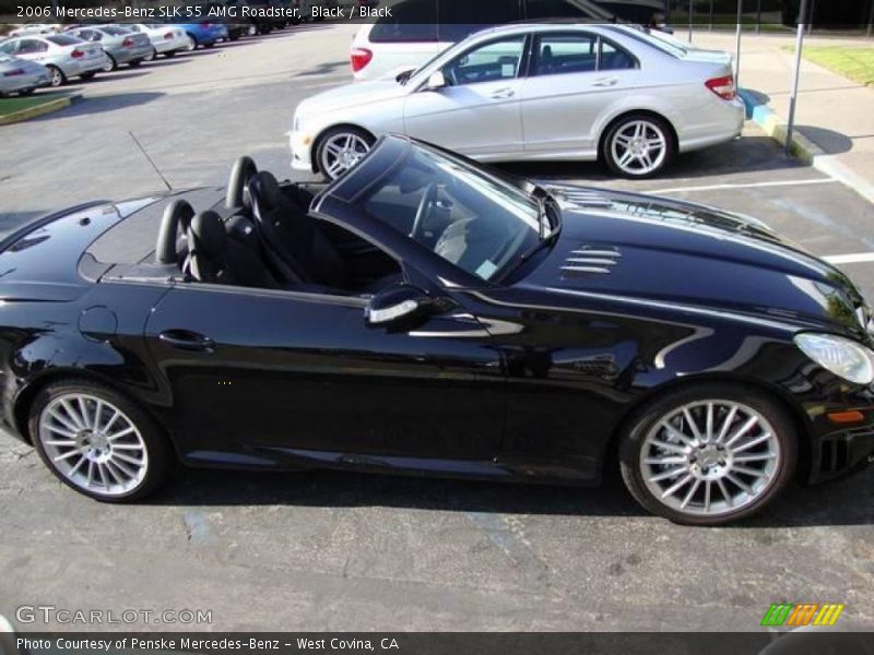 Black / Black 2006 Mercedes-Benz SLK 55 AMG Roadster