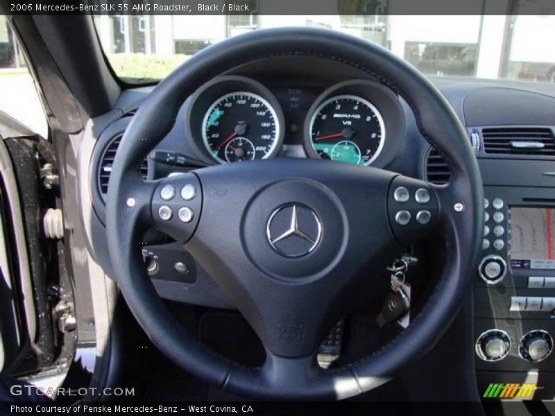 Black / Black 2006 Mercedes-Benz SLK 55 AMG Roadster
