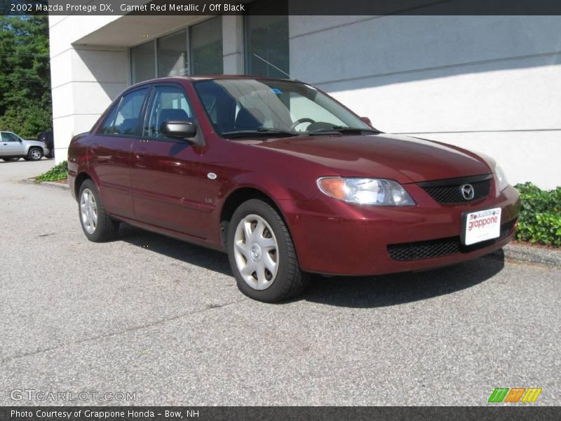 Garnet Red Metallic / Off Black 2002 Mazda Protege DX