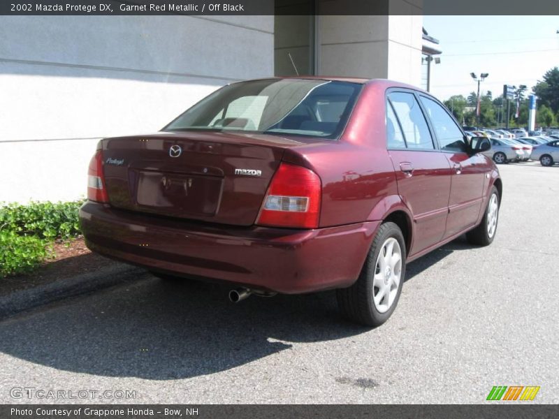 Garnet Red Metallic / Off Black 2002 Mazda Protege DX