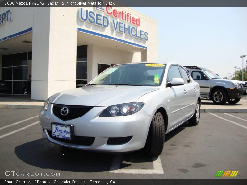 Sunlight Silver Metallic / Black 2006 Mazda MAZDA3 i Sedan