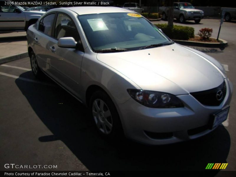 Sunlight Silver Metallic / Black 2006 Mazda MAZDA3 i Sedan