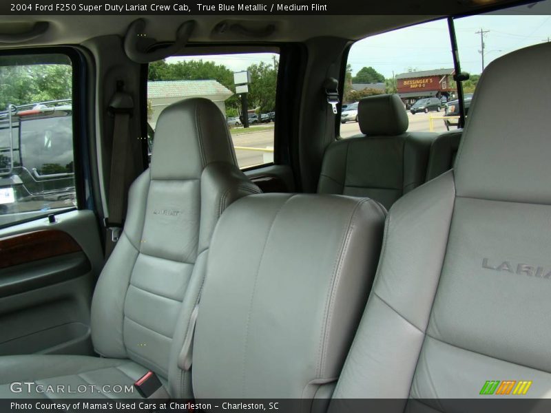 True Blue Metallic / Medium Flint 2004 Ford F250 Super Duty Lariat Crew Cab
