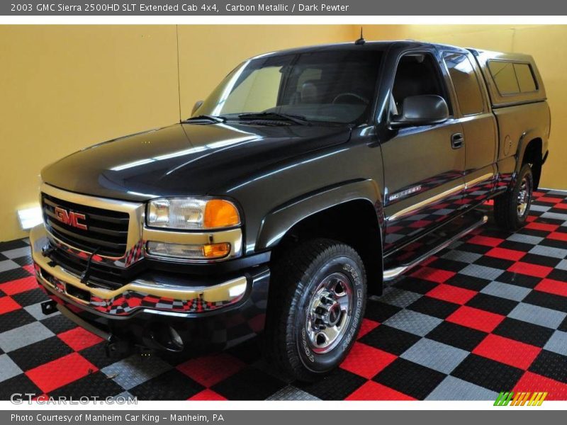 Carbon Metallic / Dark Pewter 2003 GMC Sierra 2500HD SLT Extended Cab 4x4