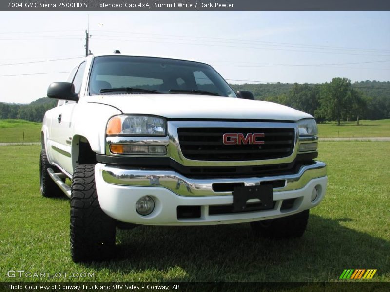 Summit White / Dark Pewter 2004 GMC Sierra 2500HD SLT Extended Cab 4x4