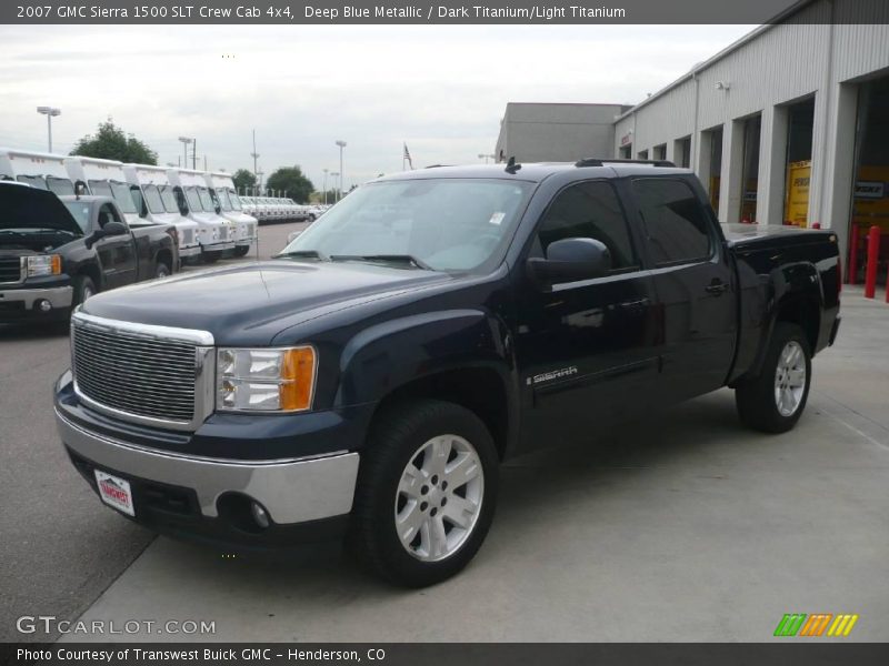 Deep Blue Metallic / Dark Titanium/Light Titanium 2007 GMC Sierra 1500 SLT Crew Cab 4x4
