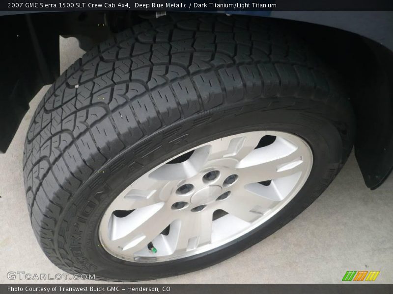Deep Blue Metallic / Dark Titanium/Light Titanium 2007 GMC Sierra 1500 SLT Crew Cab 4x4