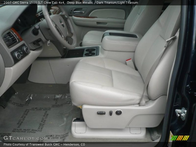 Deep Blue Metallic / Dark Titanium/Light Titanium 2007 GMC Sierra 1500 SLT Crew Cab 4x4
