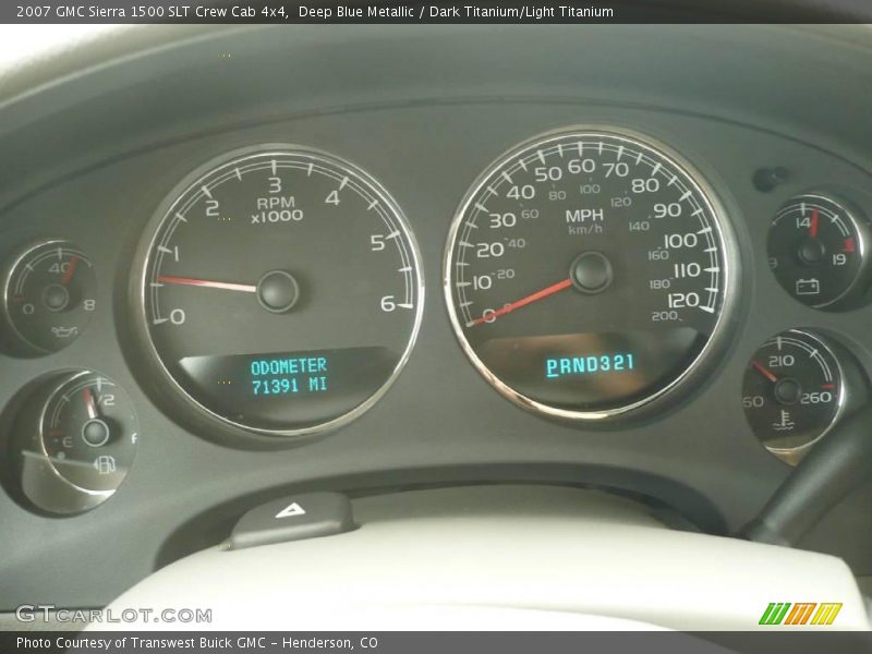 Deep Blue Metallic / Dark Titanium/Light Titanium 2007 GMC Sierra 1500 SLT Crew Cab 4x4