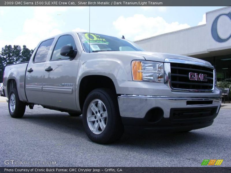 Silver Birch Metallic / Dark Titanium/Light Titanium 2009 GMC Sierra 1500 SLE XFE Crew Cab