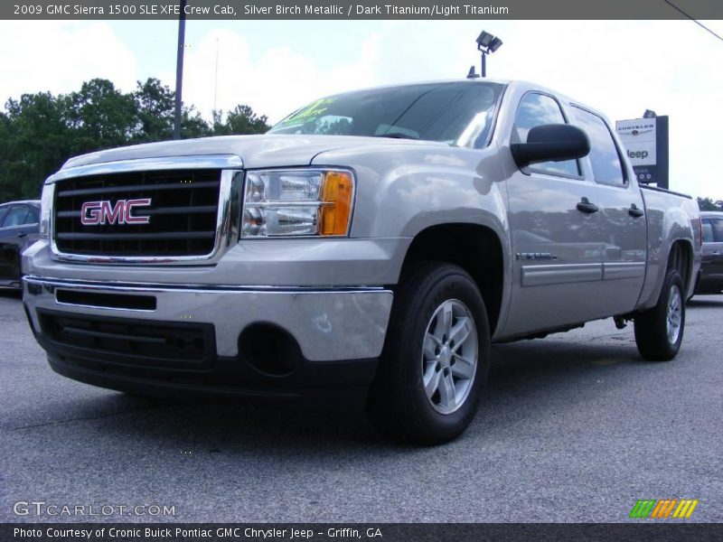 Silver Birch Metallic / Dark Titanium/Light Titanium 2009 GMC Sierra 1500 SLE XFE Crew Cab