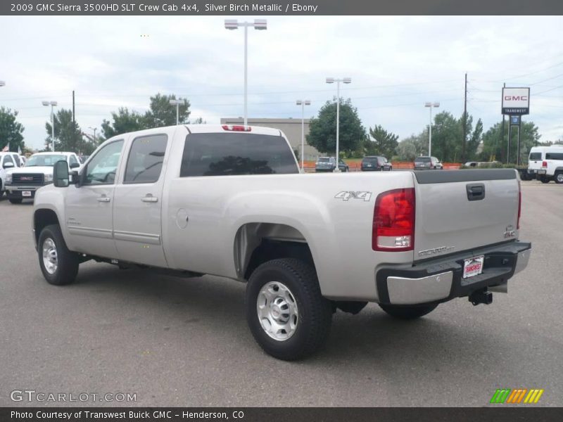 Silver Birch Metallic / Ebony 2009 GMC Sierra 3500HD SLT Crew Cab 4x4