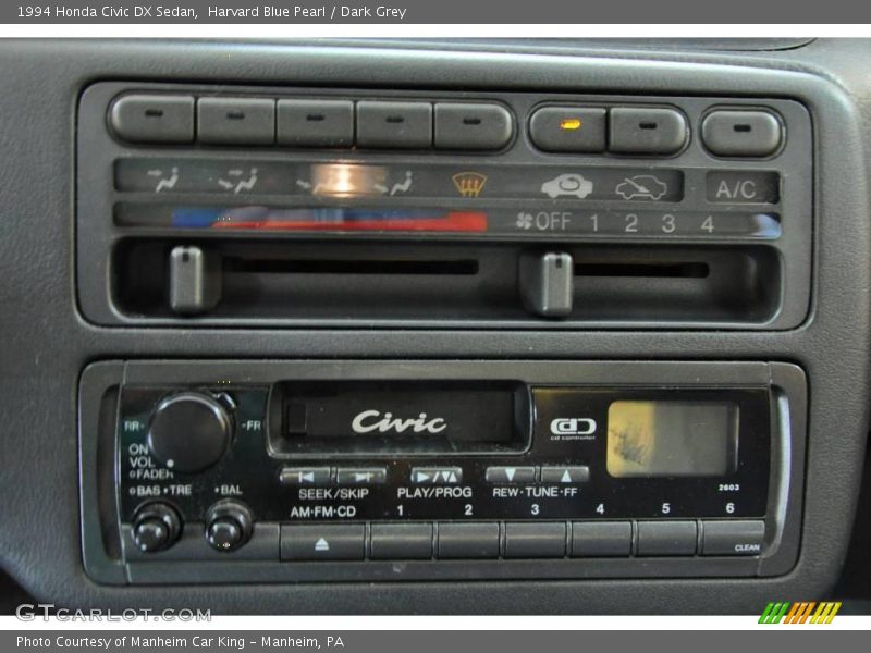 Harvard Blue Pearl / Dark Grey 1994 Honda Civic DX Sedan