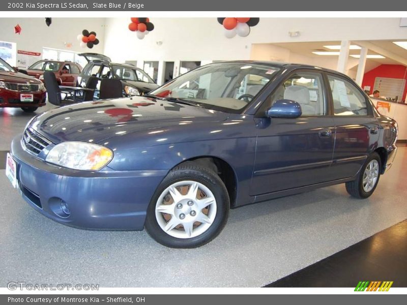 Slate Blue / Beige 2002 Kia Spectra LS Sedan