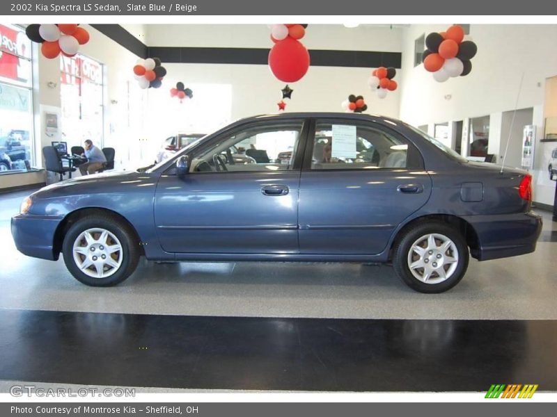 Slate Blue / Beige 2002 Kia Spectra LS Sedan