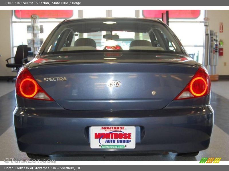 Slate Blue / Beige 2002 Kia Spectra LS Sedan