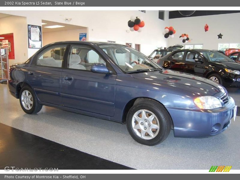 Slate Blue / Beige 2002 Kia Spectra LS Sedan