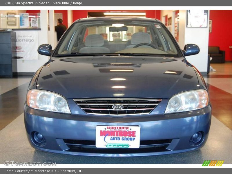 Slate Blue / Beige 2002 Kia Spectra LS Sedan