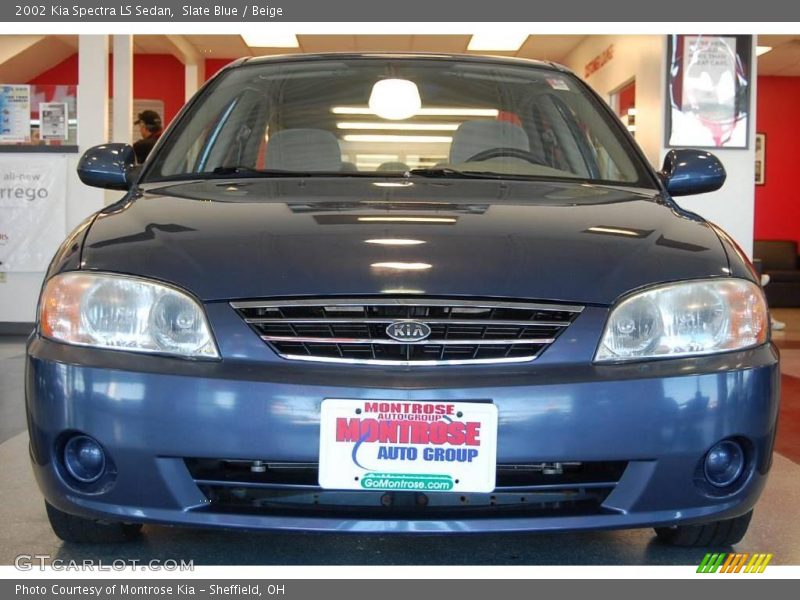 Slate Blue / Beige 2002 Kia Spectra LS Sedan