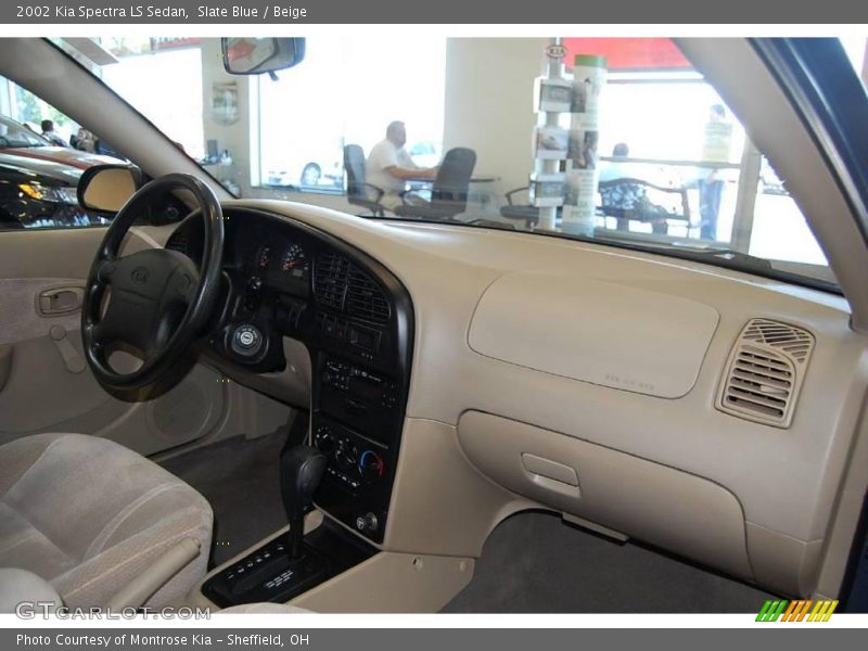 Slate Blue / Beige 2002 Kia Spectra LS Sedan