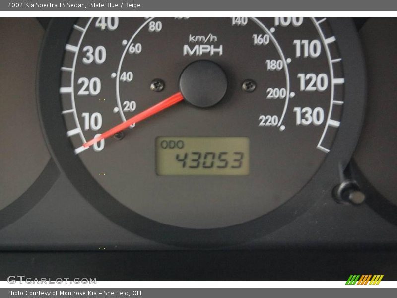Slate Blue / Beige 2002 Kia Spectra LS Sedan