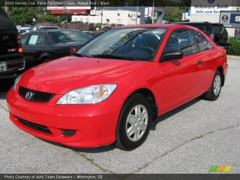 Rallye Red / Black 2005 Honda Civic Value Package Coupe