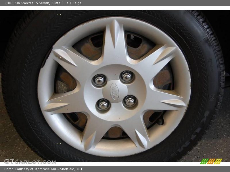 Slate Blue / Beige 2002 Kia Spectra LS Sedan