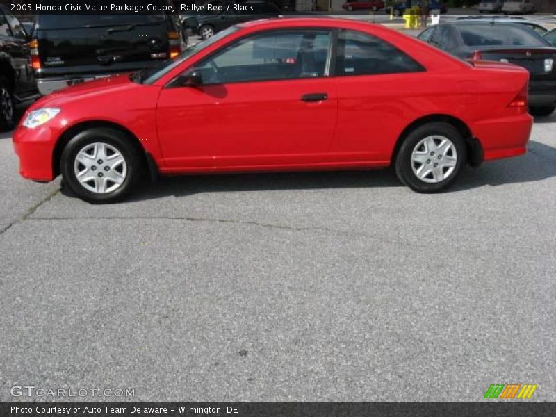 Rallye Red / Black 2005 Honda Civic Value Package Coupe