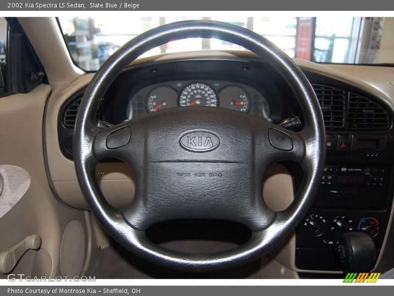 Slate Blue / Beige 2002 Kia Spectra LS Sedan