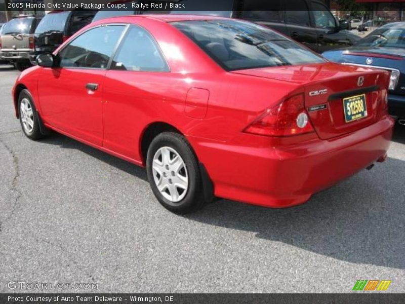 Rallye Red / Black 2005 Honda Civic Value Package Coupe