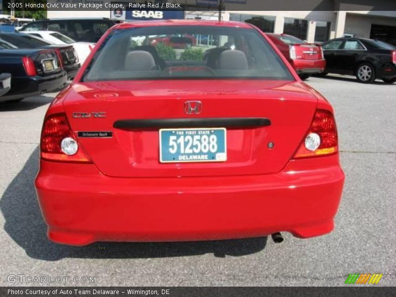 Rallye Red / Black 2005 Honda Civic Value Package Coupe