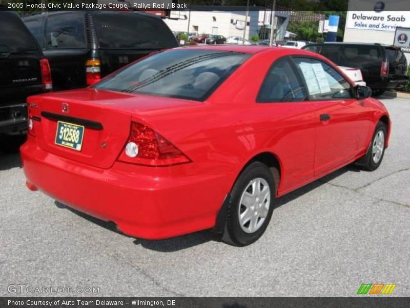 Rallye Red / Black 2005 Honda Civic Value Package Coupe