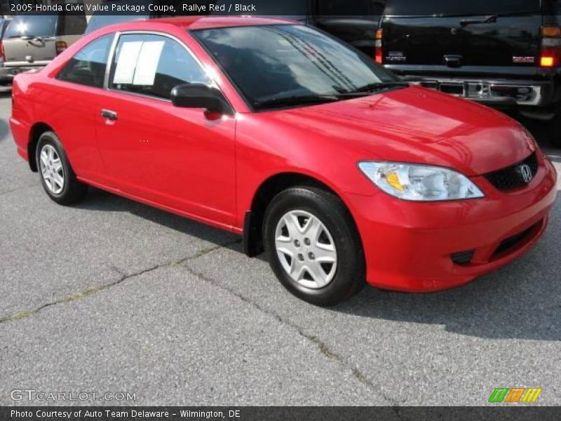 Rallye Red / Black 2005 Honda Civic Value Package Coupe